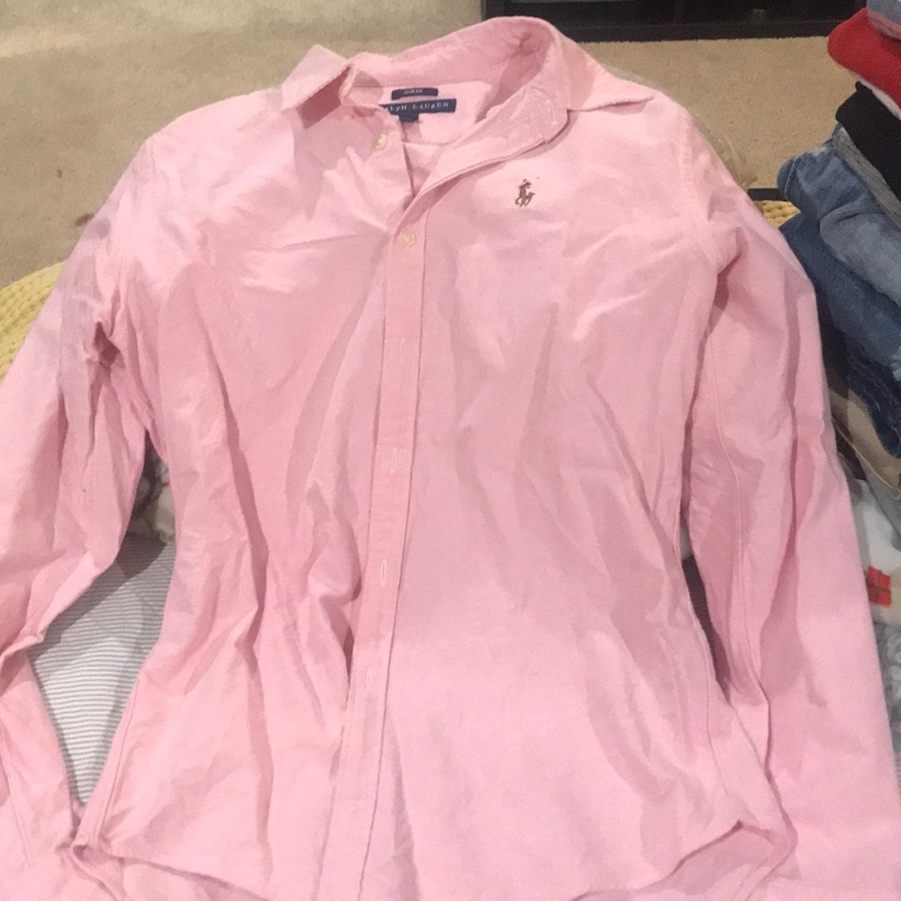 Pink button down